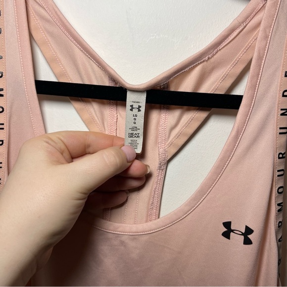 Under Armour Women's pink Training razer back knockout workout tank top in L - Picture 6 of 8